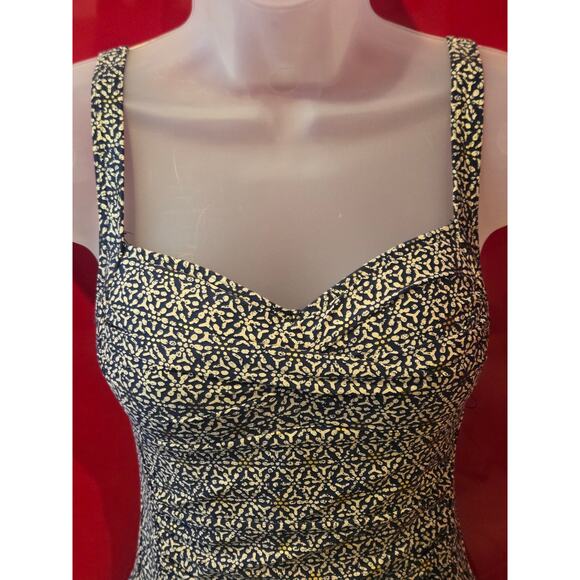 NIP TUCK 4 Nautical Foil Joanne One Piece Swimsuit • Metallic Gold Navy Blue - Picture 3 of 9